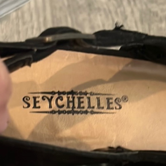 Seychelles Black Suede Leather Slingback Wedges with Bow Detail size 7 1/2 - Picture 3 of 11